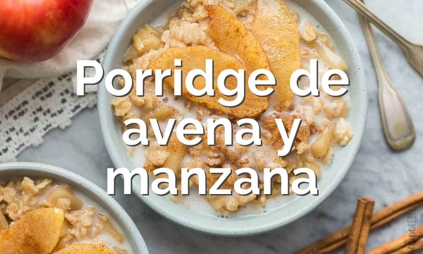 Porridge de avena y manzana
